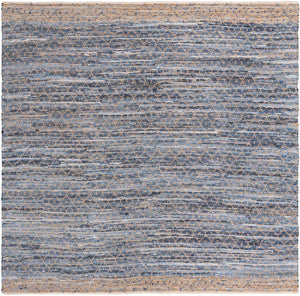 Denim blue 10' x 10' Chindi Trellis Square Area Rug Natural Eco-Friendly Cotton Geometric Pattern Carpet for Living Dining Room Office Bedrooms for Sale at Rug Engine