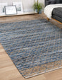 Denim blue 5' 1 x 8' Chindi Trellis Rectangle Area Rug Natural Eco-Friendly Cotton Geometric Pattern Carpet for Living Dining Room Office Bedrooms for Sale at Rug Engine