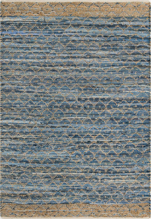 Denim blue 5' 1 x 8' Chindi Trellis Rectangle Area Rug Natural Eco-Friendly Cotton Geometric Pattern Carpet for Living Dining Room Office Bedrooms for Sale at Rug Engine