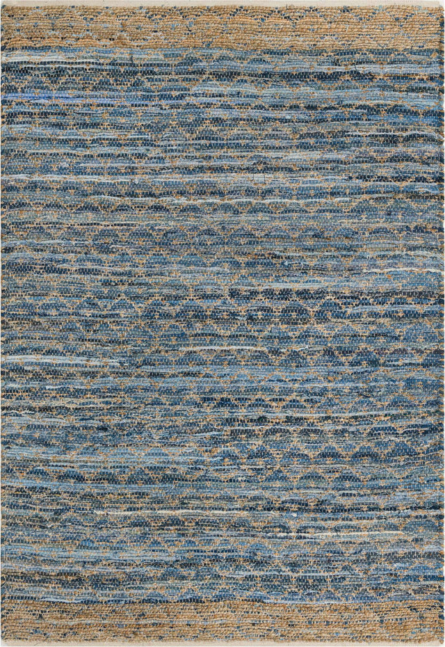 Denim blue 5' 1 x 8' Chindi Trellis Rectangle Area Rug Natural Eco-Friendly Cotton Geometric Pattern Carpet for Living Dining Room Office Bedrooms for Sale at Rug Engine