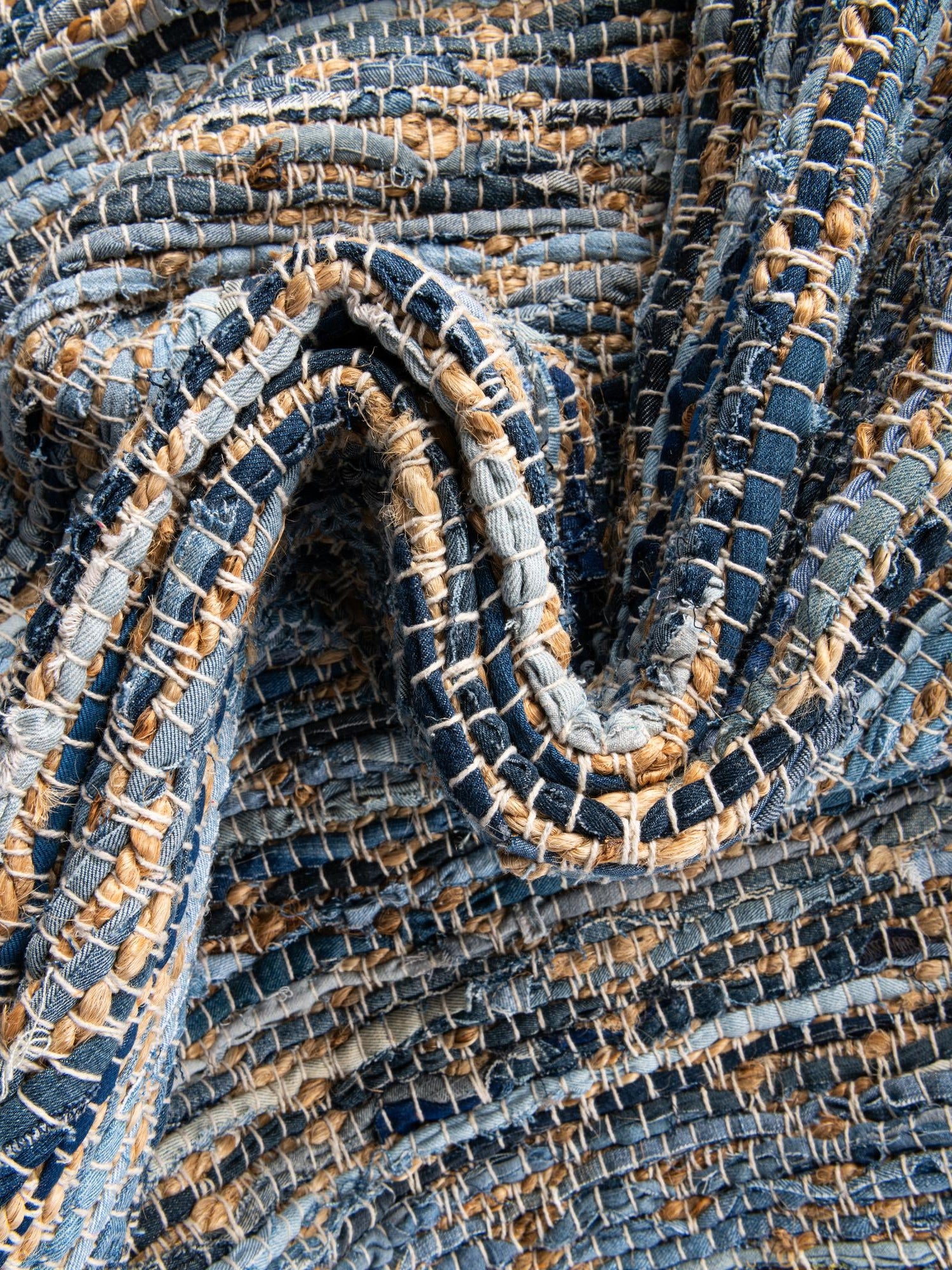 Denim blue 8' x 8' Chindi Trellis Square Area Rug Natural Eco-Friendly Cotton Geometric Pattern Carpet for Living Dining Room Office Bedrooms for Sale at Rug Engine