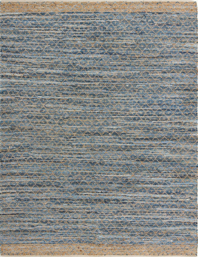 Denim blue 9' x 12' Chindi Trellis Rectangle Area Rug Natural Eco-Friendly Cotton Geometric Pattern Carpet for Living Dining Room Office Bedrooms for Sale at Rug Engine