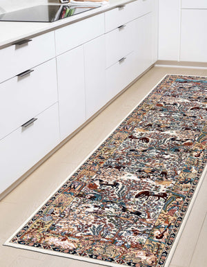 Ivory 2' 11 x 13' 1 Narenj Runner Area Rug 85% Polypropylene & 15% Polyester Traditional Classic Carpet for Living, Dining, Bedrooms, Office for Sale at Rug Engine