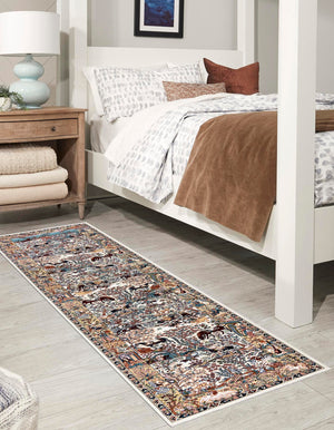 Ivory 2' 11 x 13' 1 Narenj Runner Area Rug 85% Polypropylene & 15% Polyester Traditional Classic Carpet for Living, Dining, Bedrooms, Office for Sale at Rug Engine