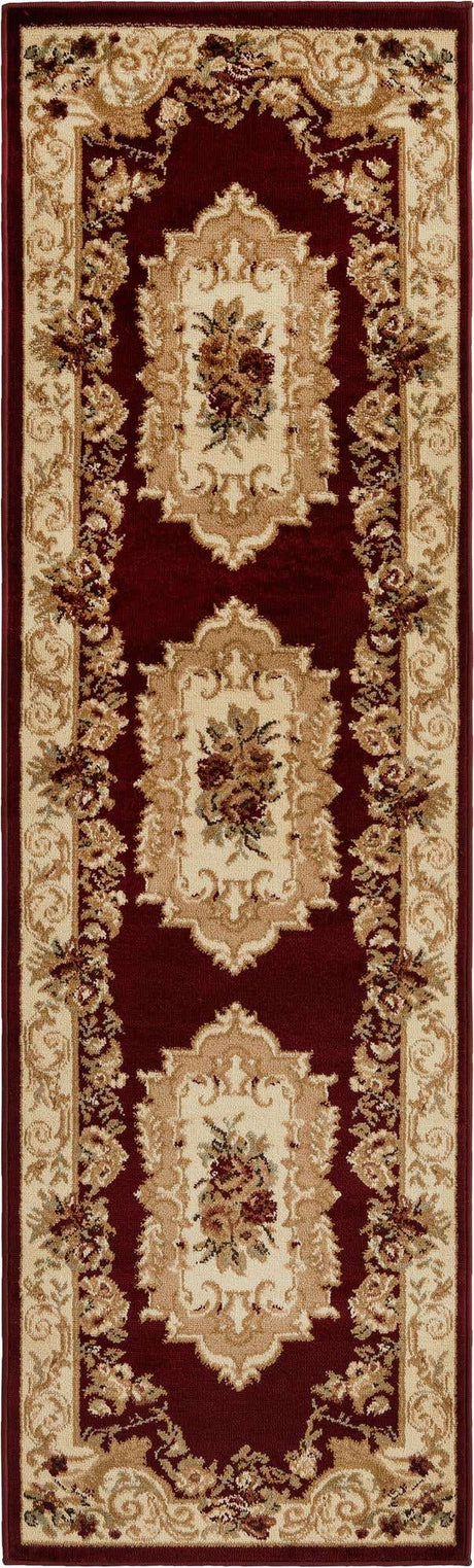 Red 2' x 7' 1 Versailles Runner Area Rug