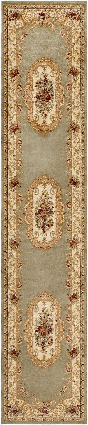 Green 2' 7 x 13' 1 Versailles Runner Area Rug