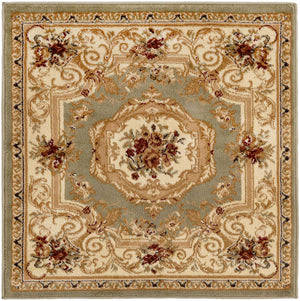 Green 3' 1 x 3' 1 Versailles Square Area Rug