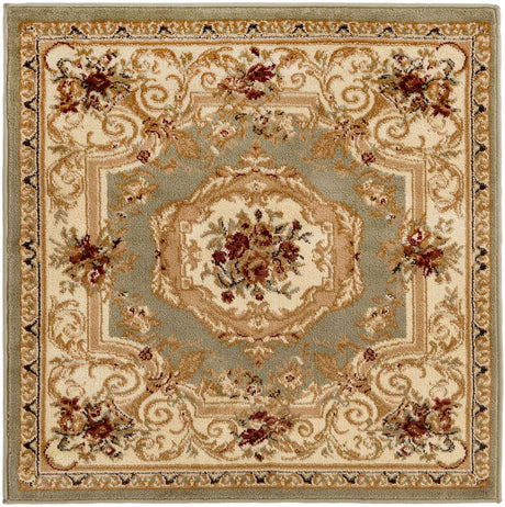 Green 3' 1 x 3' 1 Versailles Square Area Rug