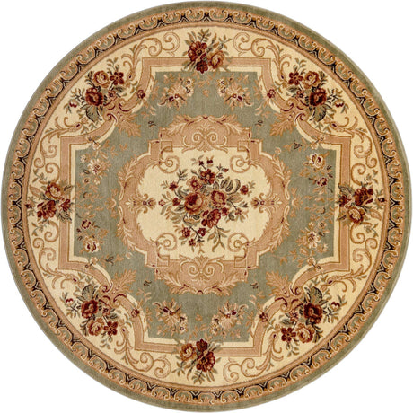 Green 7' 1 x 7' 1 Versailles Round Area Rug
