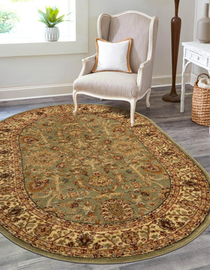 Light Green 4' 1 x 6' 1 Voyage Oval Area Rug