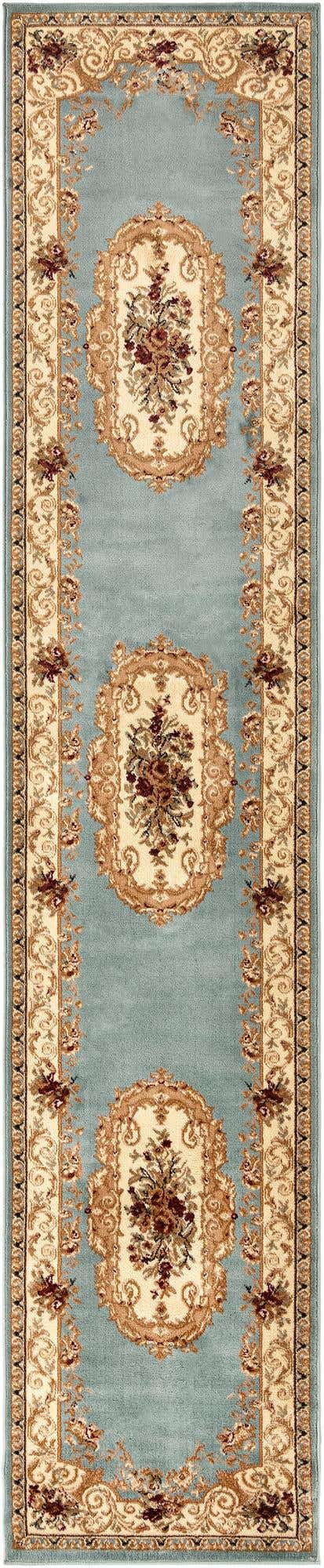 Light Blue 2' 7 x 13' 1 Versailles Runner Area Rug