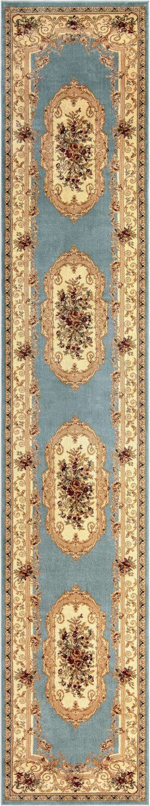 Light Blue 3' 1 x 16' 5 Versailles Runner Area Rug