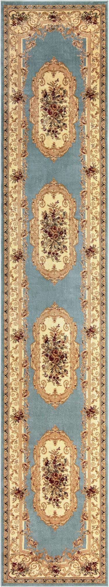 Light Blue 3' 1 x 16' 5 Versailles Runner Area Rug