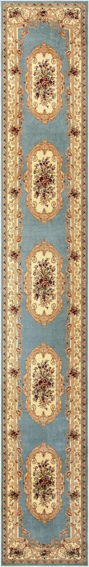 Light Blue 3' 1 x 19' 8 Versailles Runner Area Rug
