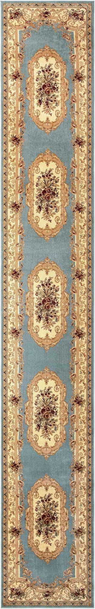 Light Blue 3' 1 x 19' 8 Versailles Runner Area Rug