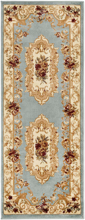 Light Blue 2' x 5' 3 Versailles Runner Area Rug