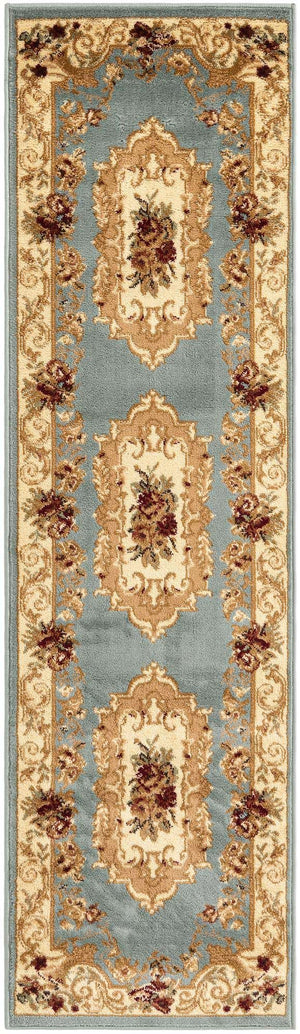 Light Blue 2' x 7' 1 Versailles Runner Area Rug