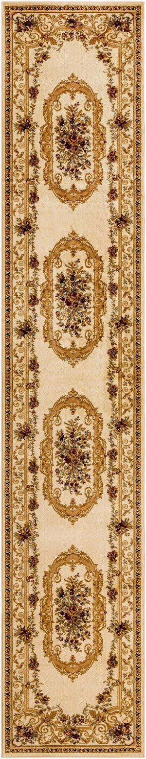 Cream 3' 1 x 16' 5 Versailles Runner Area Rug