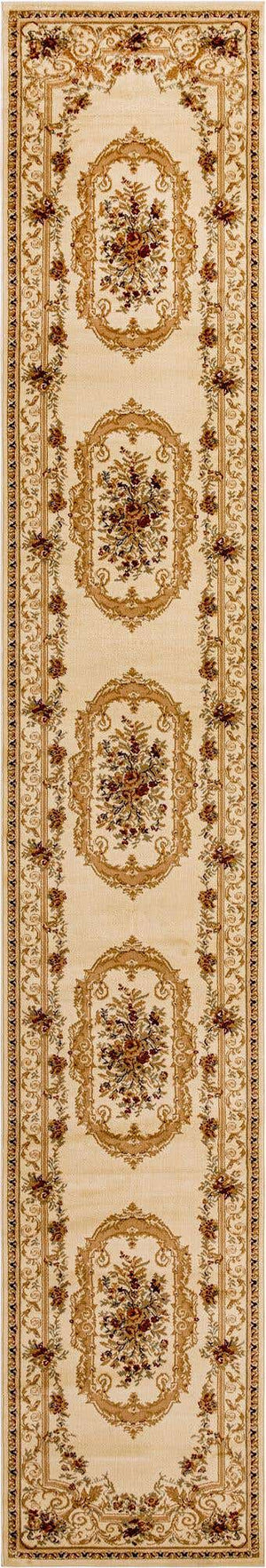 Cream 3' 1 x 19' 8 Versailles Runner Area Rug
