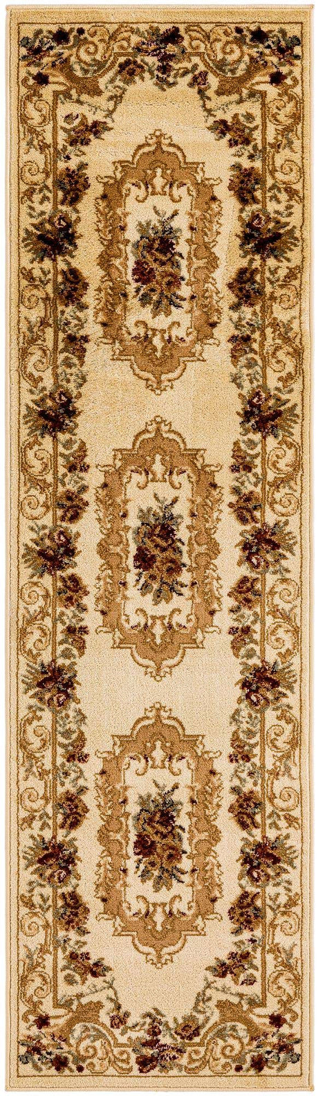 Cream 2' x 7' 1 Versailles Runner Area Rug