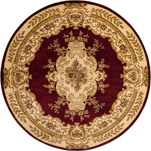 Red 13' 1 x 13' 1 Versailles Round Area Rug