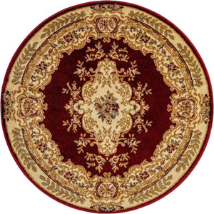 Red 4' 1 x 4' 1 Versailles Round Area Rug