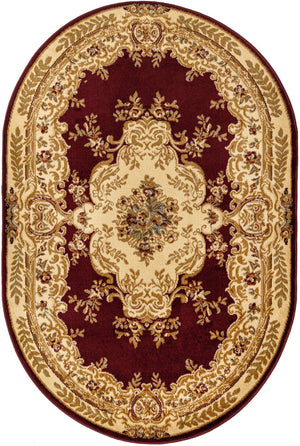 Red 4' 1 x 6' 1 Versailles Oval Area Rug