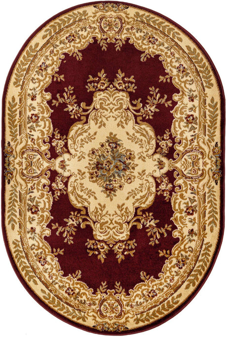Red 4' 1 x 6' 1 Versailles Oval Area Rug
