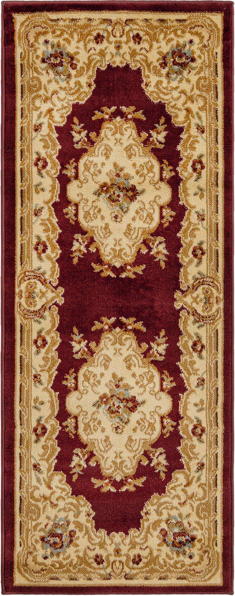 Red 2' x 5' 3 Versailles Runner Area Rug
