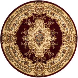 Red 7' 1 x 7' 1 Versailles Round Area Rug