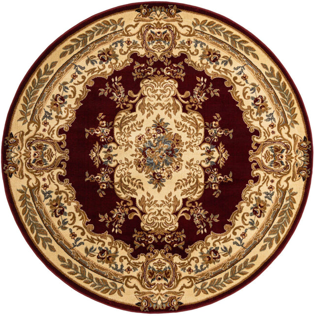 Red 7' 1 x 7' 1 Versailles Round Area Rug
