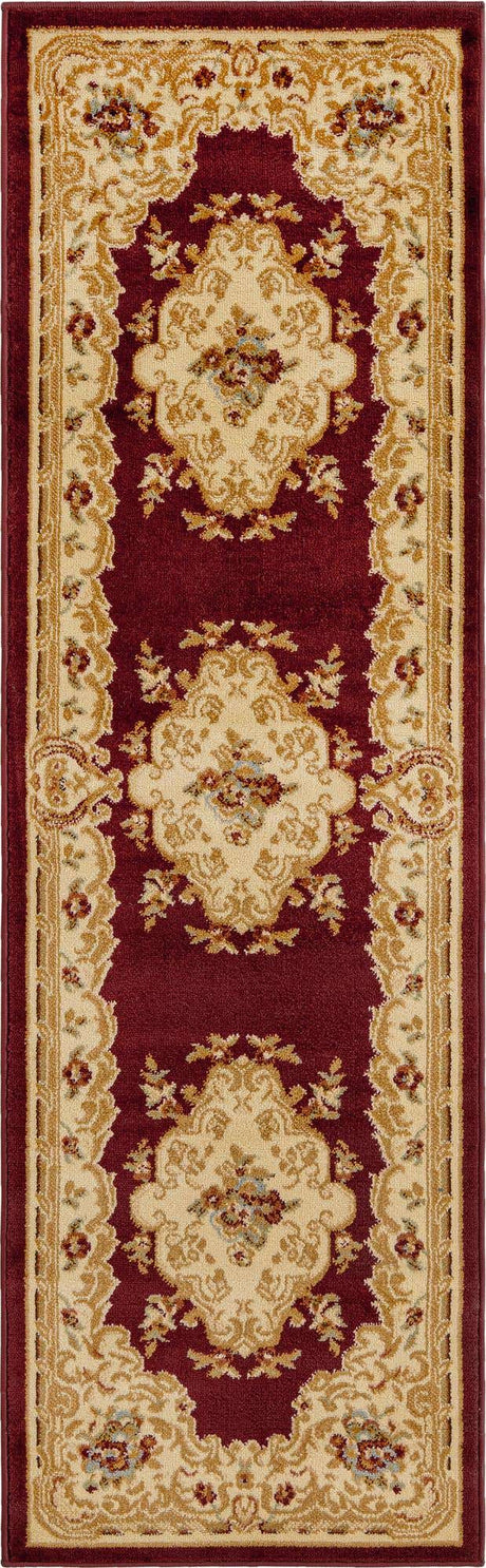 Red 2' x 7' 1 Versailles Runner Area Rug