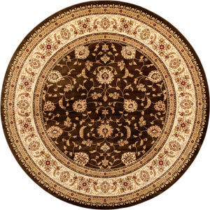 Brown 13' 1 x 13' 1 Voyage Round Area Rug