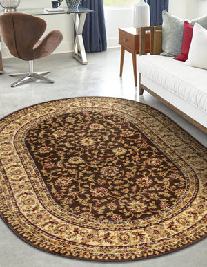 Brown 4' 1 x 6' 1 Voyage Oval Area Rug