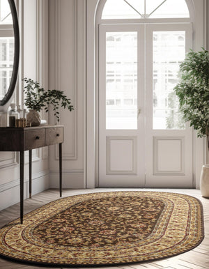 Brown 4' 1 x 6' 1 Voyage Oval Area Rug
