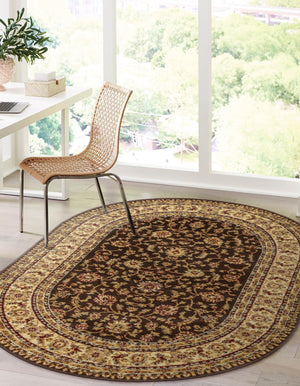 Brown 4' 1 x 6' 1 Voyage Oval Area Rug