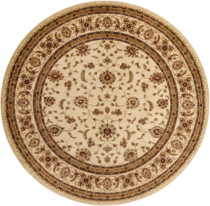 Cream 13' 1 x 13' 1 Voyage Round Area Rug