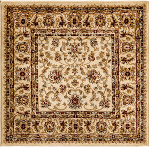 Cream 3' 1 x 3' 1 Voyage Square Area Rug