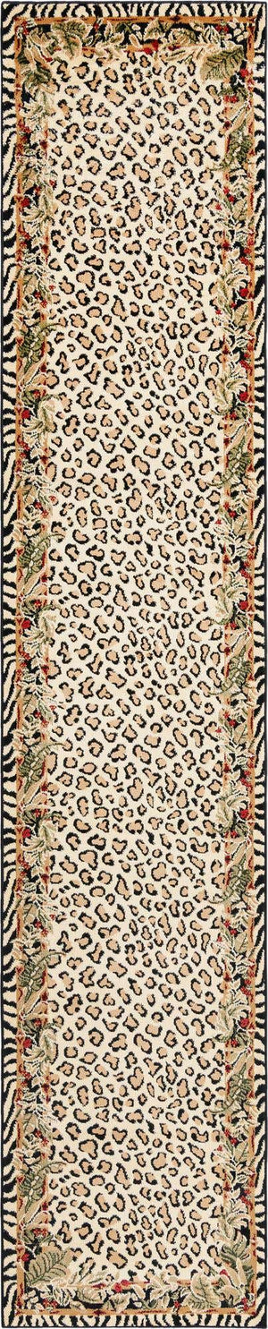 Cream 2' 7 x 13' 1 Wildlife Runner Area Rug Animal Print Safari Jungle Inspired Carpet for Unique Modern Interior Design for Sale at Rug Engine
