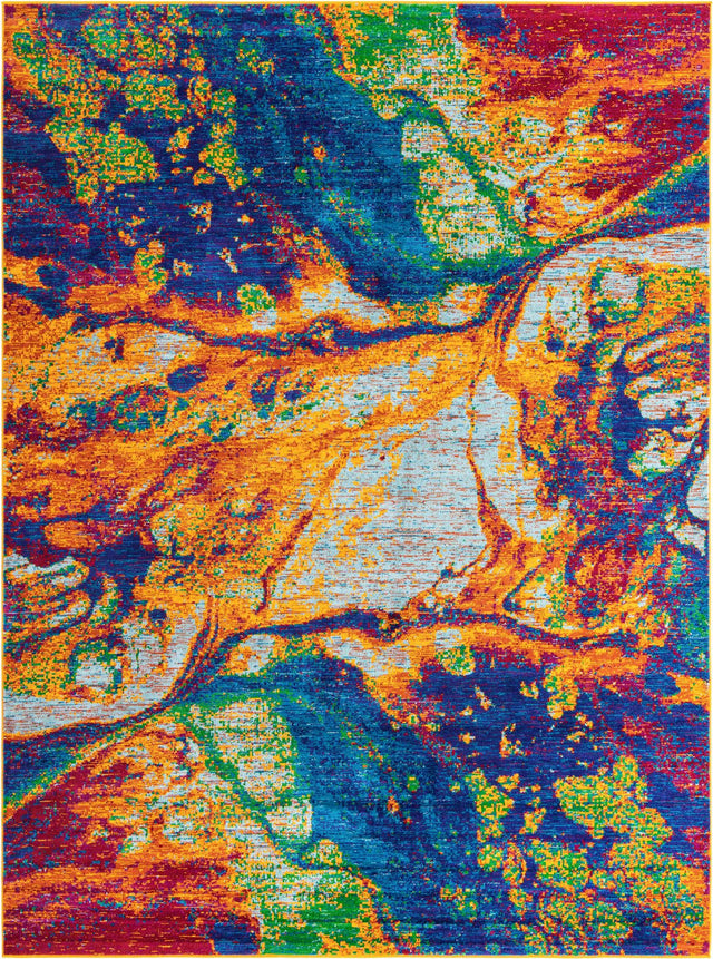 Multicolor 9' 10 x 14' 1 Calypso Rectangle Area Rug 100% Polypropylene With Cotton Backing Colorful Vivid Traditional Design Carpet for Living Office Dining Rooms for Sale at Rug Engine