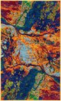 Multicolor 3' 3 x 5' 3 Calypso Rectangle Area Rug 100% Polypropylene With Cotton Backing Colorful Vivid Traditional Design Carpet for Living Office Dining Rooms for Sale at Rug Engine