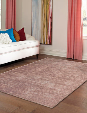 Brown 3' 6 x 5' 6 Asha Rectangle Area Rug 100% Chenille Cotton Easy Clean Indoor Living Dining Bedroom Office Carpet for Sale at Rug Engine