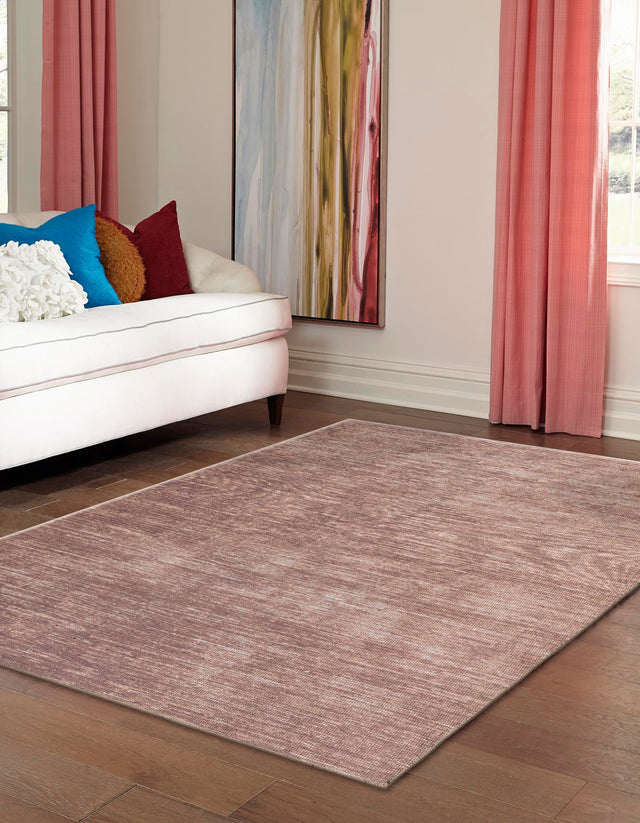 Brown 2' x 3' Asha Rectangle Area Rug 100% Chenille Cotton Easy Clean Indoor Living Dining Bedroom Office Carpet for Sale at Rug Engine