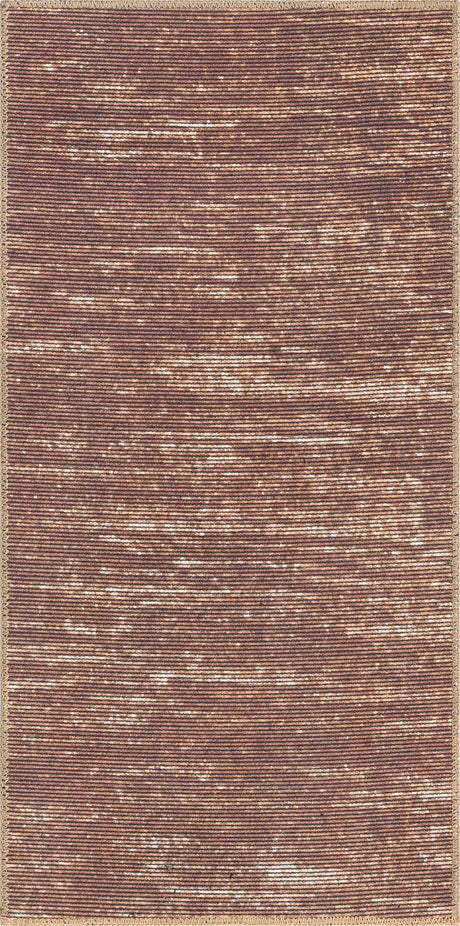 Brown 2' x 4' Asha Runner Area Rug 100% Chenille Cotton Easy Clean Indoor Living Dining Bedroom Office Carpet for Sale at Rug Engine