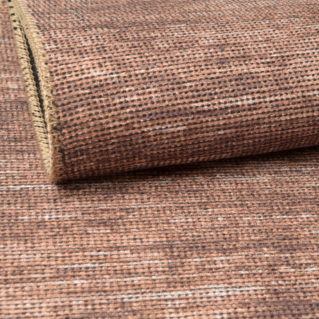 Brown 2' 6 x 16' Asha Runner Area Rug 100% Chenille Cotton Easy Clean Indoor Living Dining Bedroom Office Carpet for Sale at Rug Engine