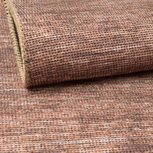 Brown 2' 6 x 10' Asha Runner Area Rug 100% Chenille Cotton Easy Clean Indoor Living Dining Bedroom Office Carpet for Sale at Rug Engine