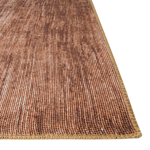 Brown 2' 6 x 10' Asha Runner Area Rug 100% Chenille Cotton Easy Clean Indoor Living Dining Bedroom Office Carpet for Sale at Rug Engine