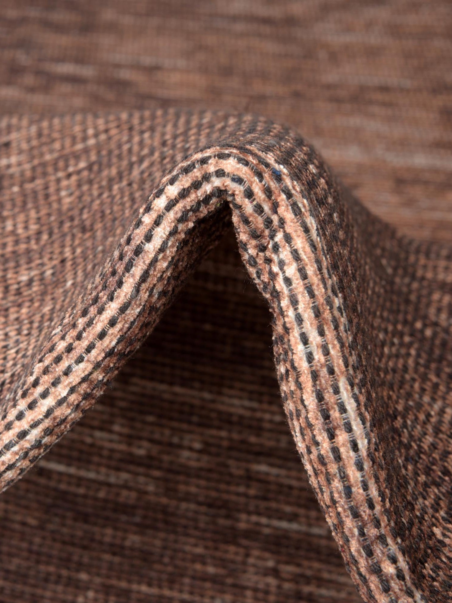 Brown 2' 6 x 14' Asha Runner Area Rug 100% Chenille Cotton Easy Clean Indoor Living Dining Bedroom Office Carpet for Sale at Rug Engine