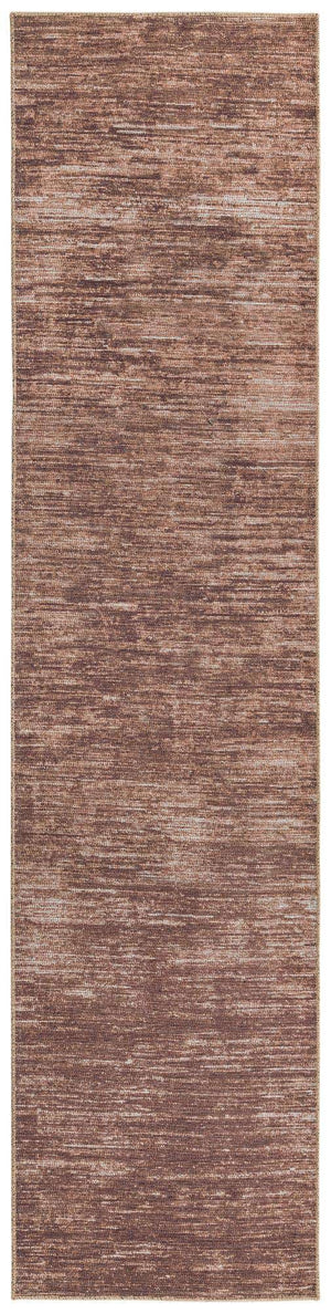 Brown 2' 6 x 10' Asha Runner Area Rug 100% Chenille Cotton Easy Clean Indoor Living Dining Bedroom Office Carpet for Sale at Rug Engine