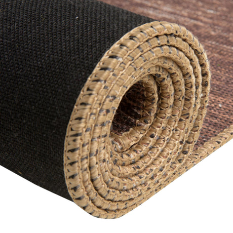 Brown 3' 6 x 3' 6 Asha Round Area Rug 100% Chenille Cotton Easy Clean Indoor Living Dining Bedroom Office Carpet for Sale at Rug Engine